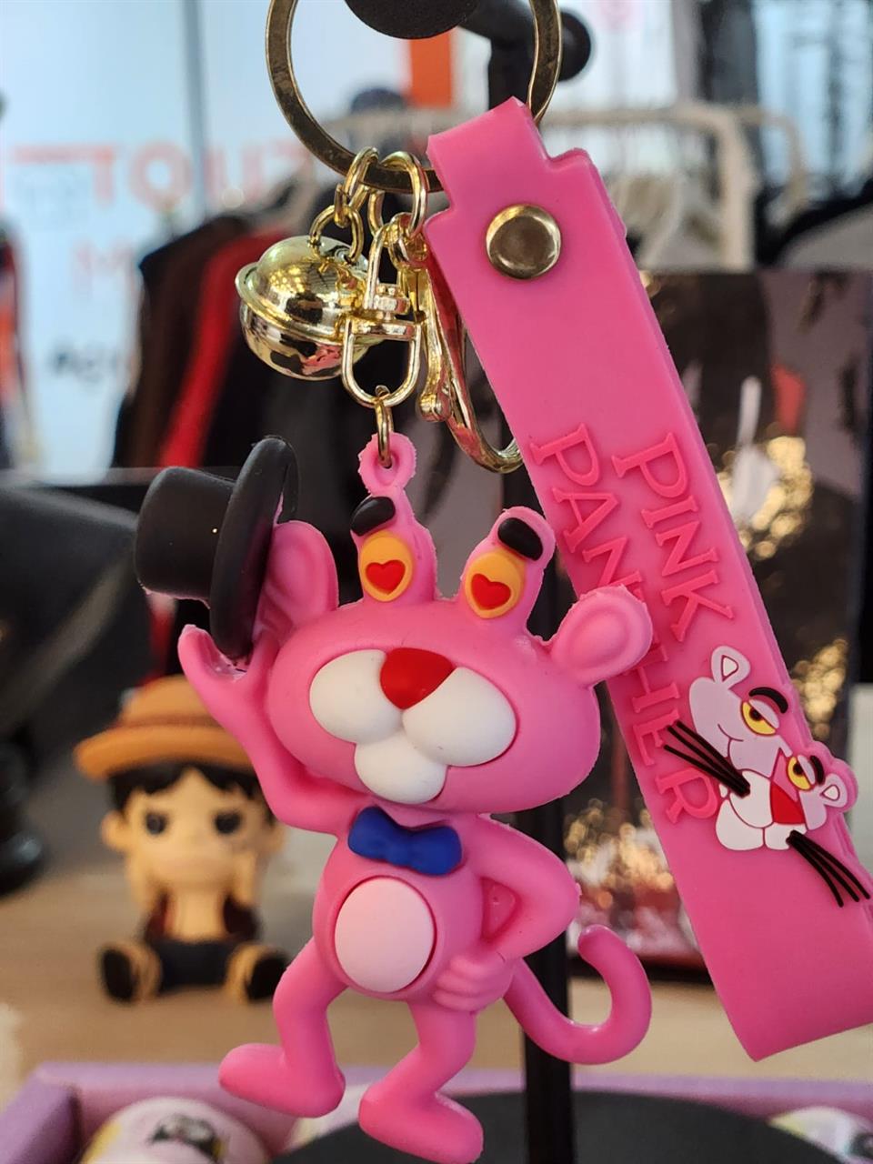 Pink Panter Figürlü Silikon Anahtarlık