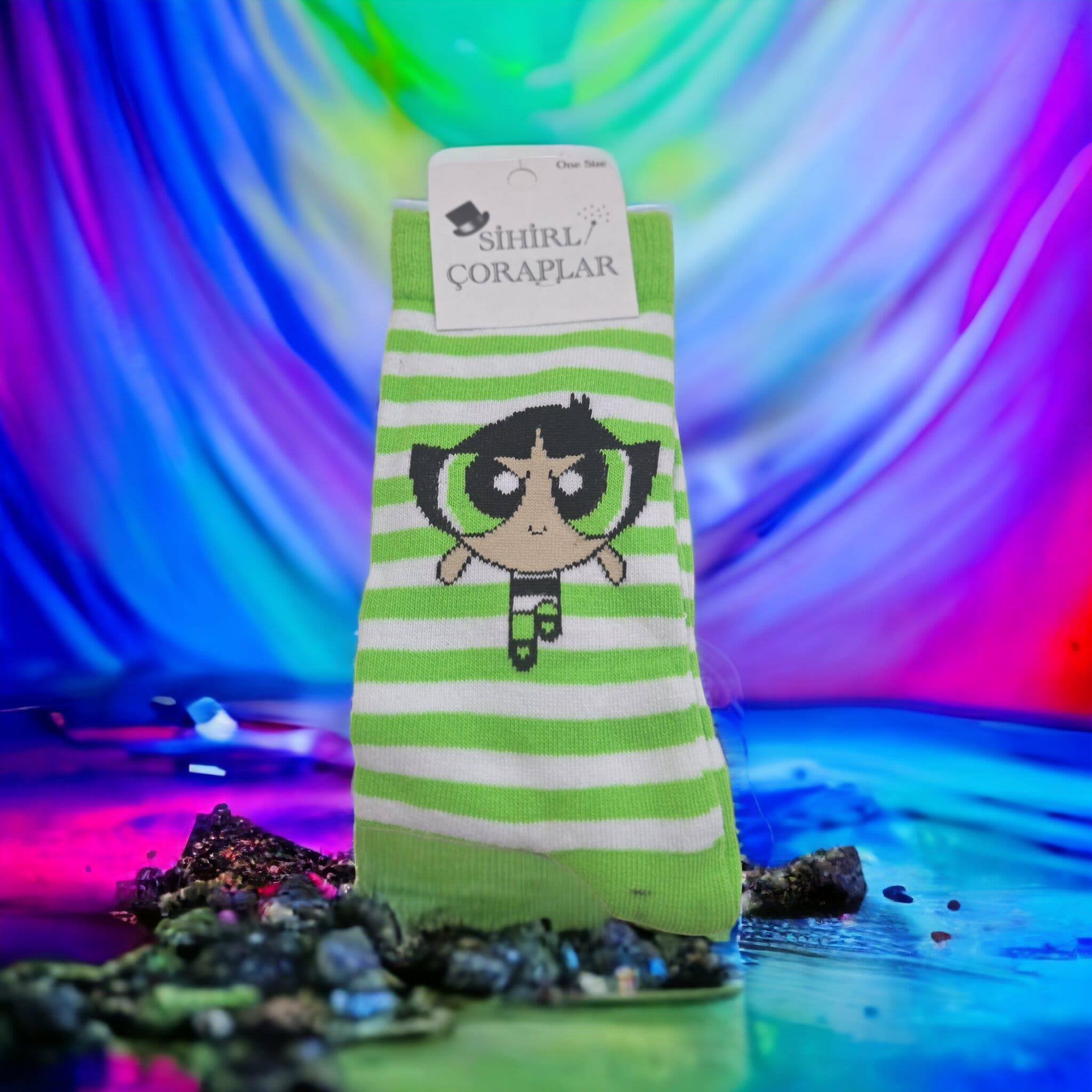 Power Puff Girls 3 lü Kolej Çorap