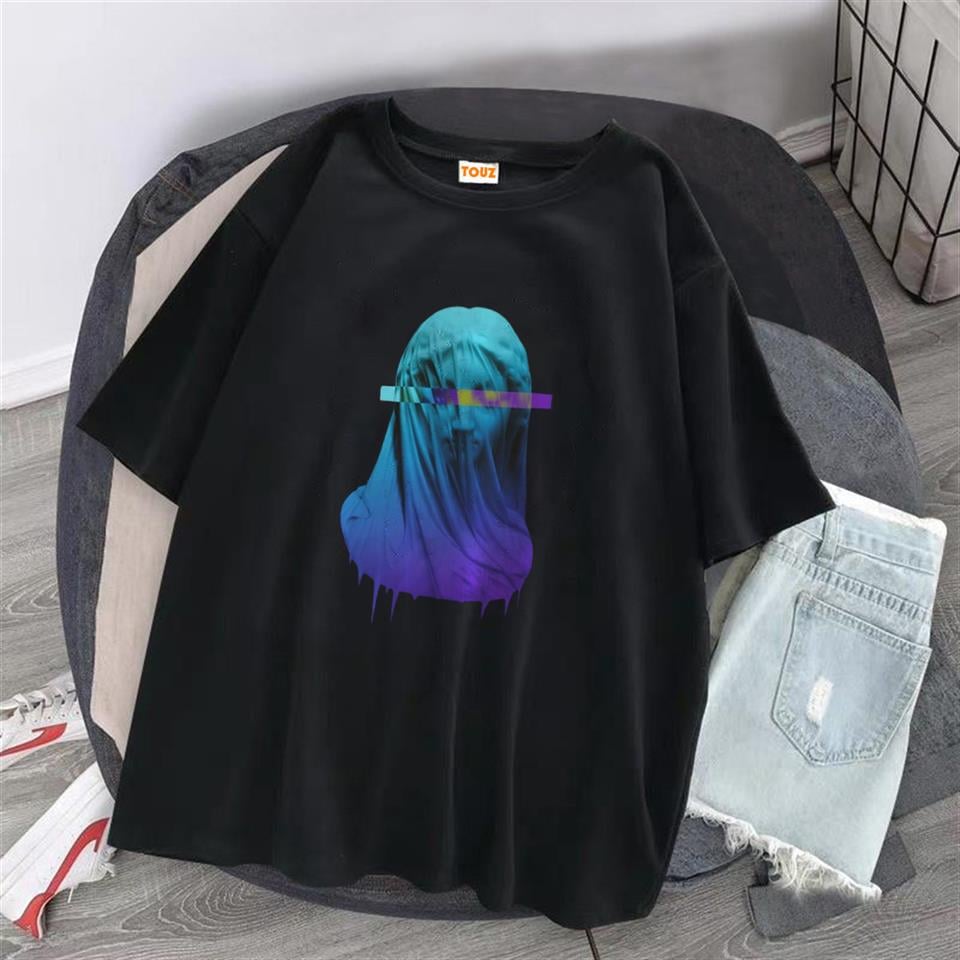 Purple Art Siyah Unisex Oversize T-shirt