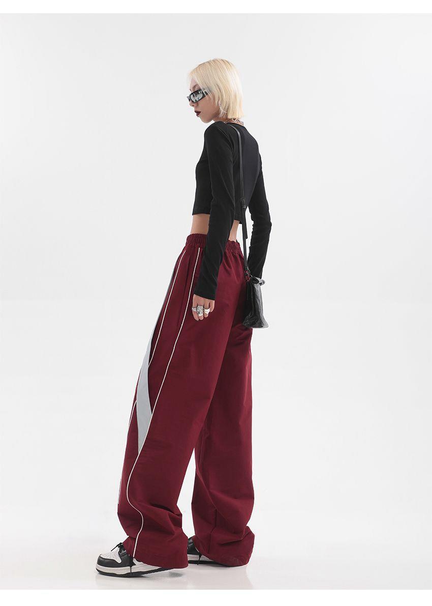 Retro Baggy Kırmızı Eşofman Altı
