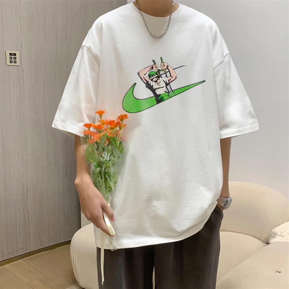 Roronoa Zoro Baskılı Beyaz Unisex Oversize T-shirt