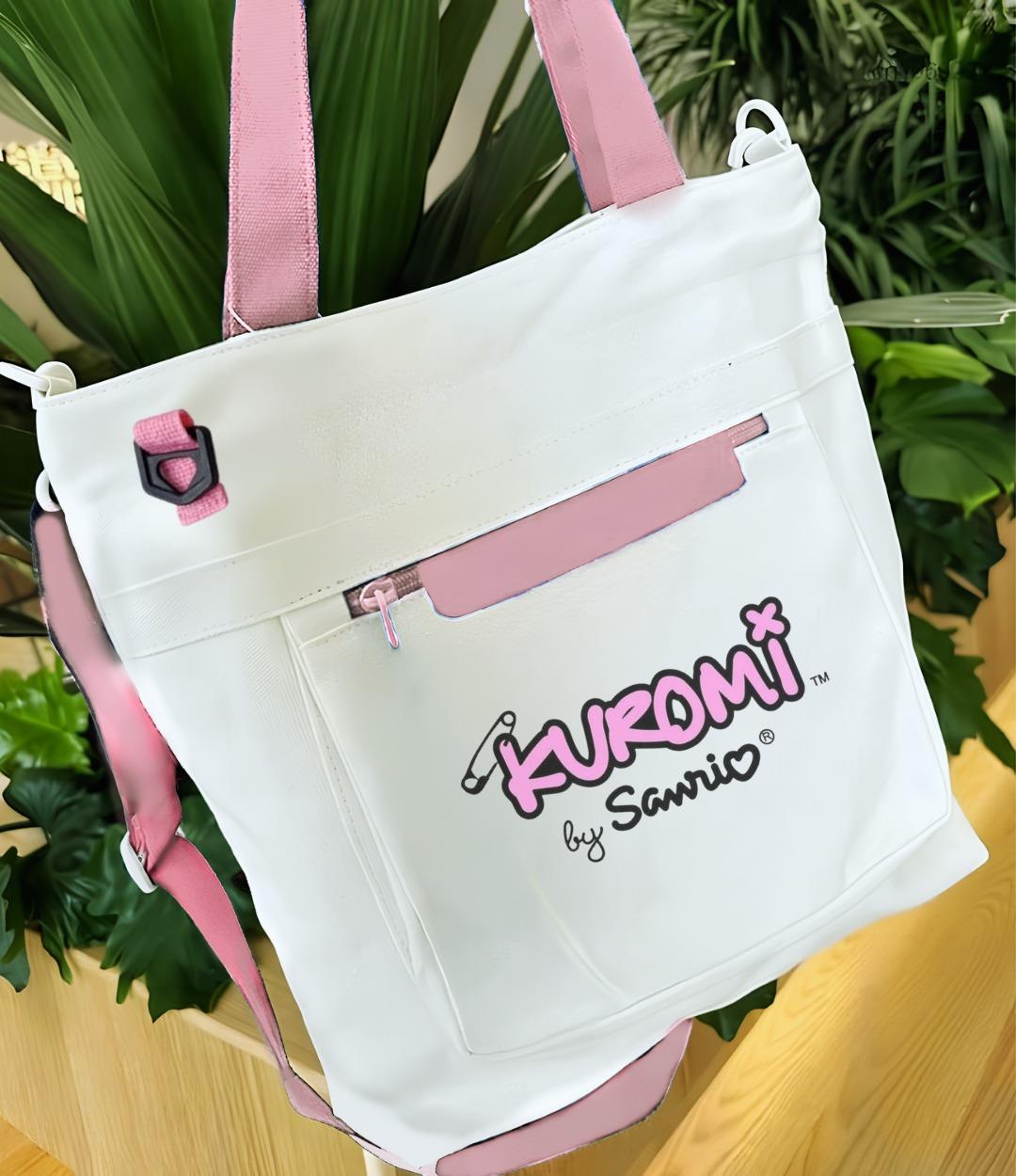 Sanrio Detail Pembe Kanvas Postacı Çantası