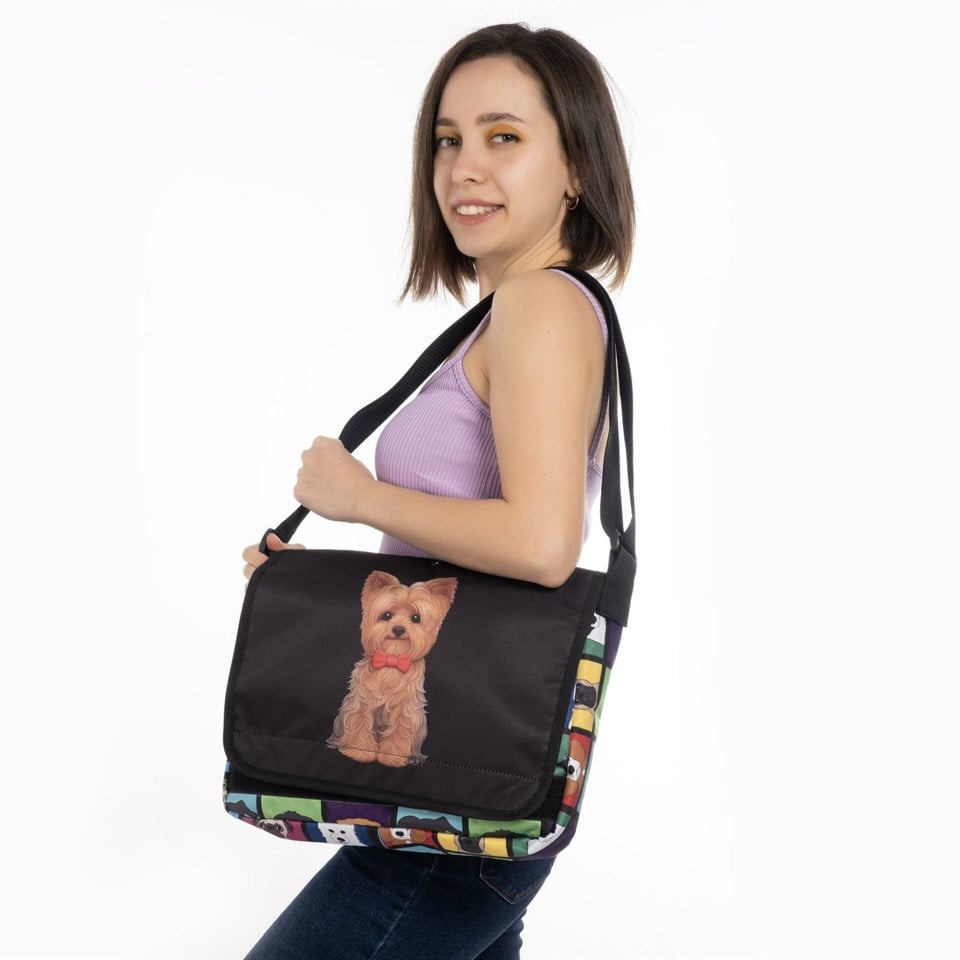 Sevimli Köpekler Unisex Postacı Çantası