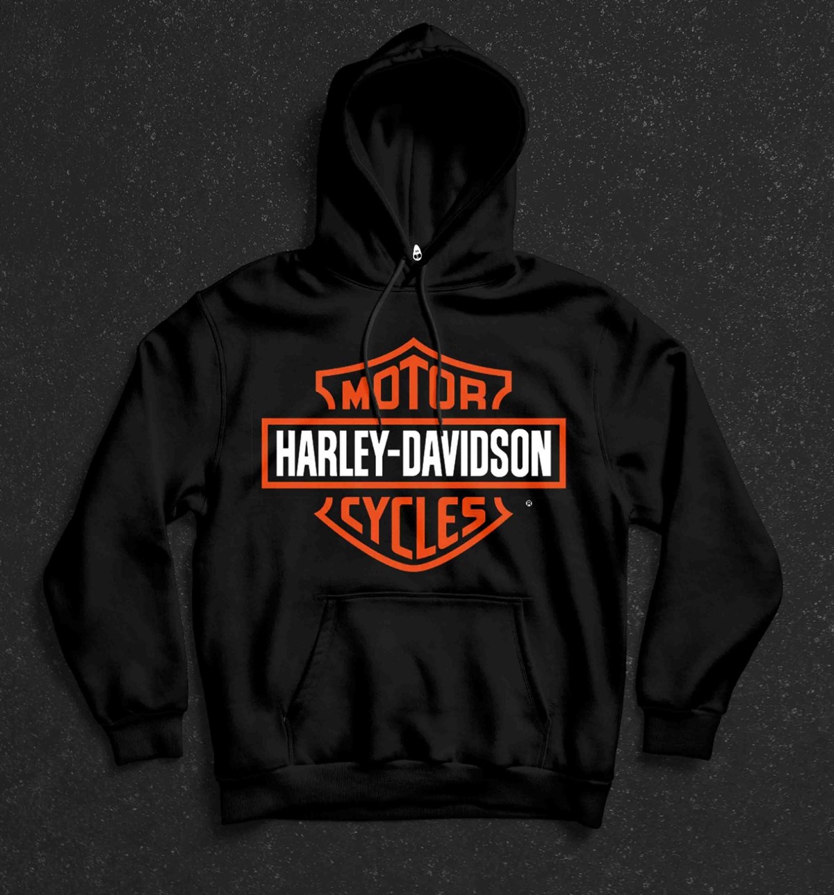 Siyah Harley Davidson Kapüşonlu Sweatshirt