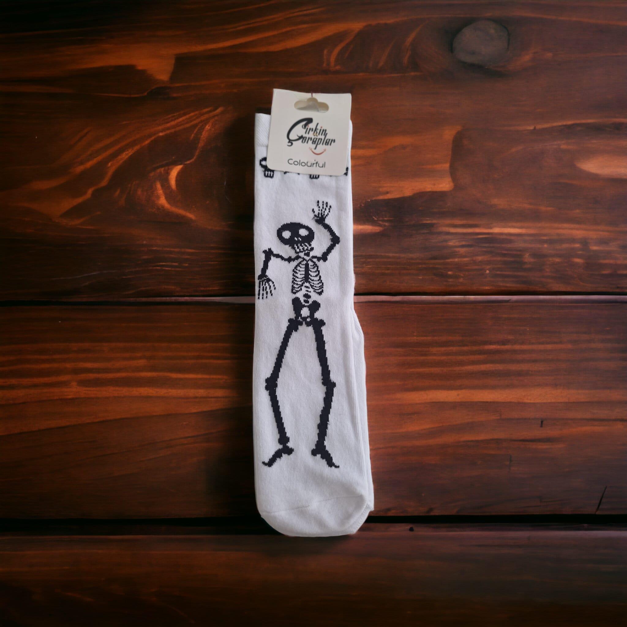 Skeleton Bilek Üstü Çorap