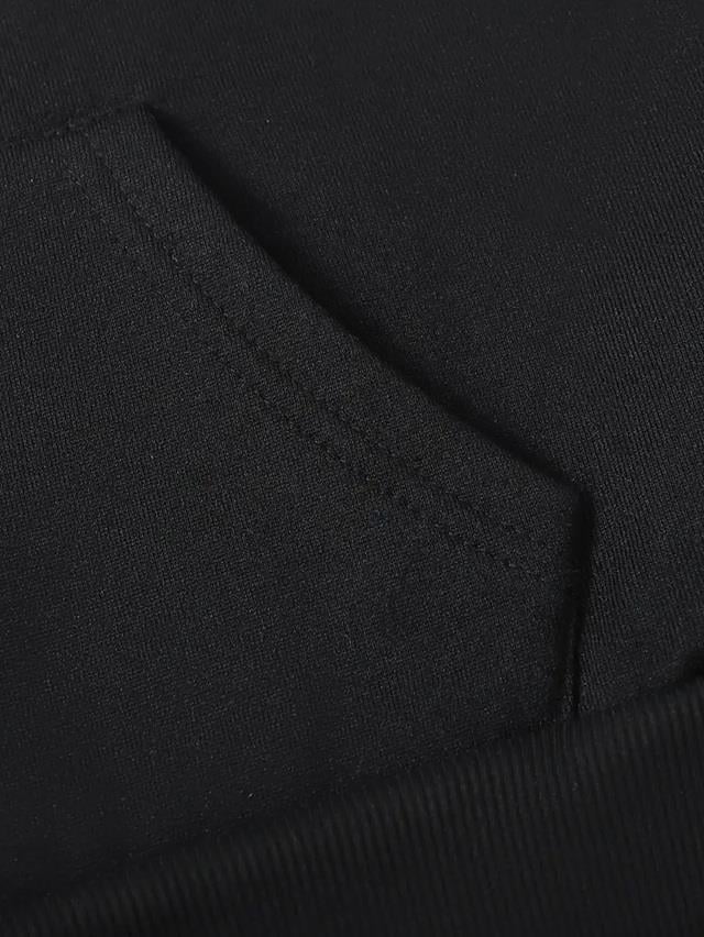 Smart Casual Siyah Kapşonlu Sweatshirt 