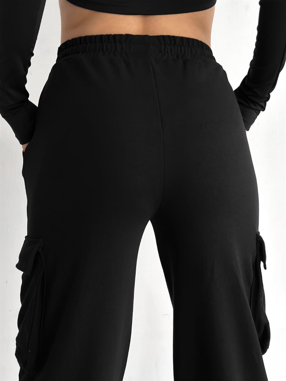 Sokak Tarzı Kargo Cepli Lastik Paça Unisex Jogger Fit Tracksuit