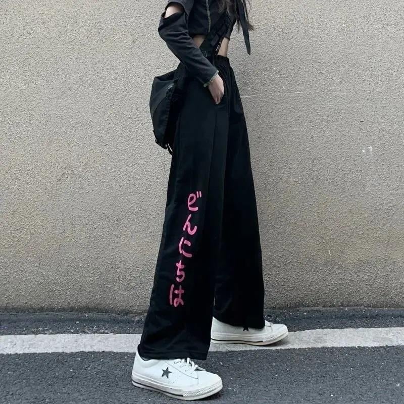 Sokak Tarzı Kuromi & Melody Baskılı Unisex Baggy Eşofman