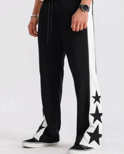 Sokak Tarzı Nakış İşleme Star Unisex Baggy Eşofman