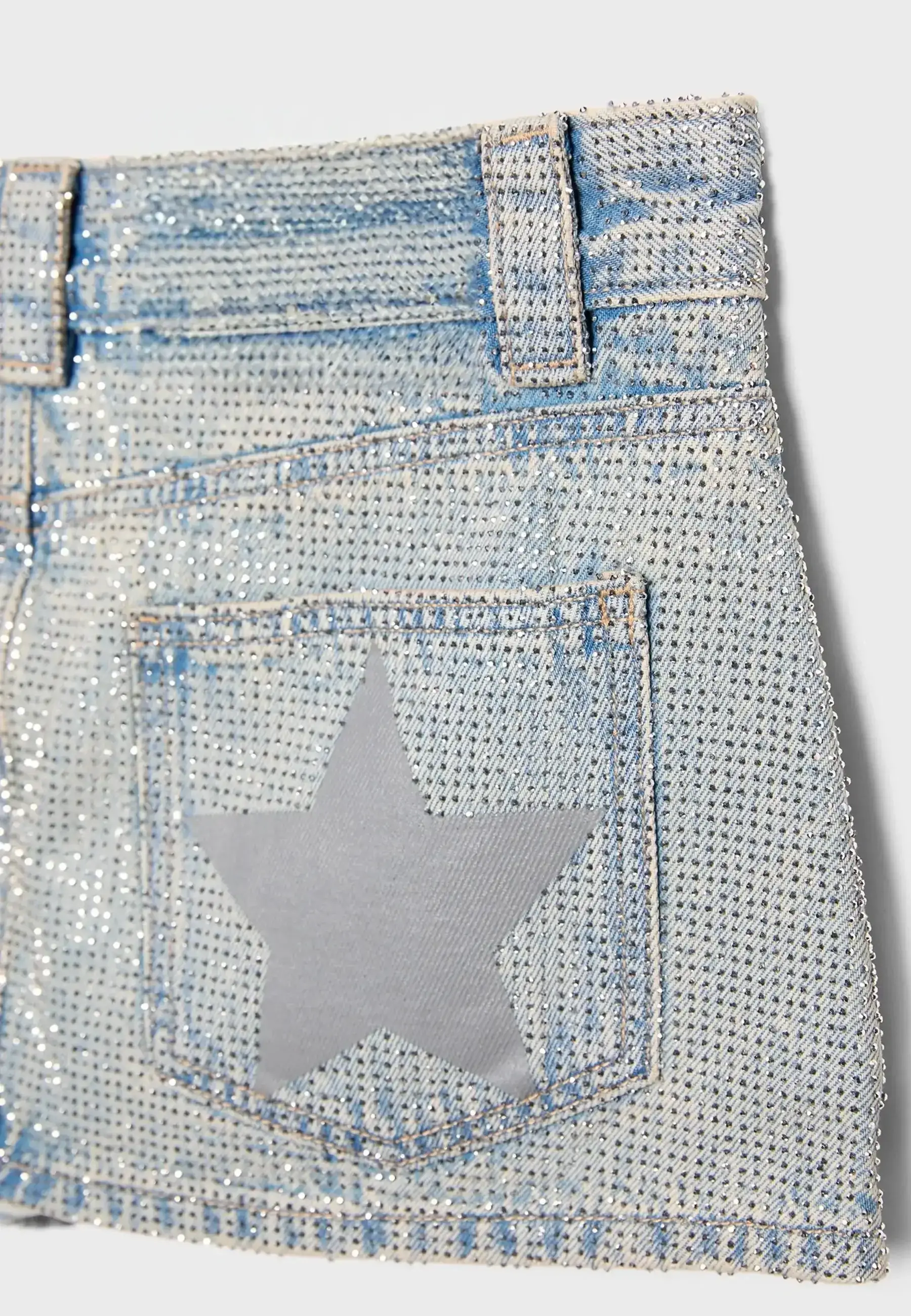 Star Luxy Diamond Taşlı Şort Etek
