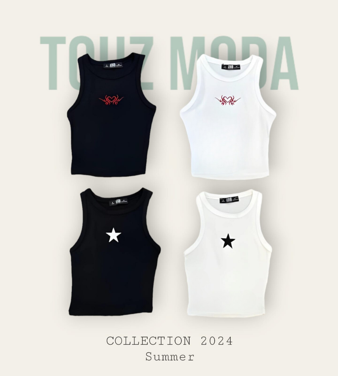 Star Nakışlı Siyah Halter Yaka Kaşkorse Crop Top