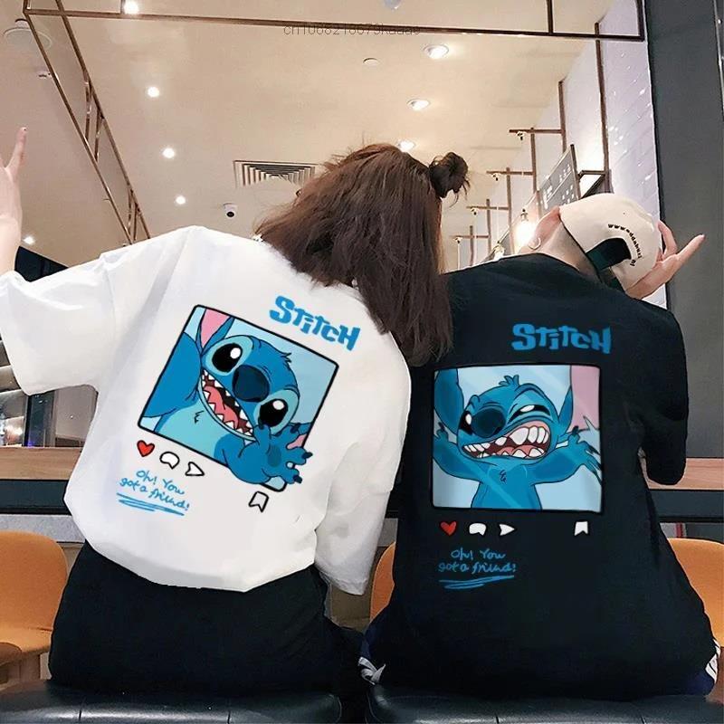 Stitch Baskılı Oversize T-shirt