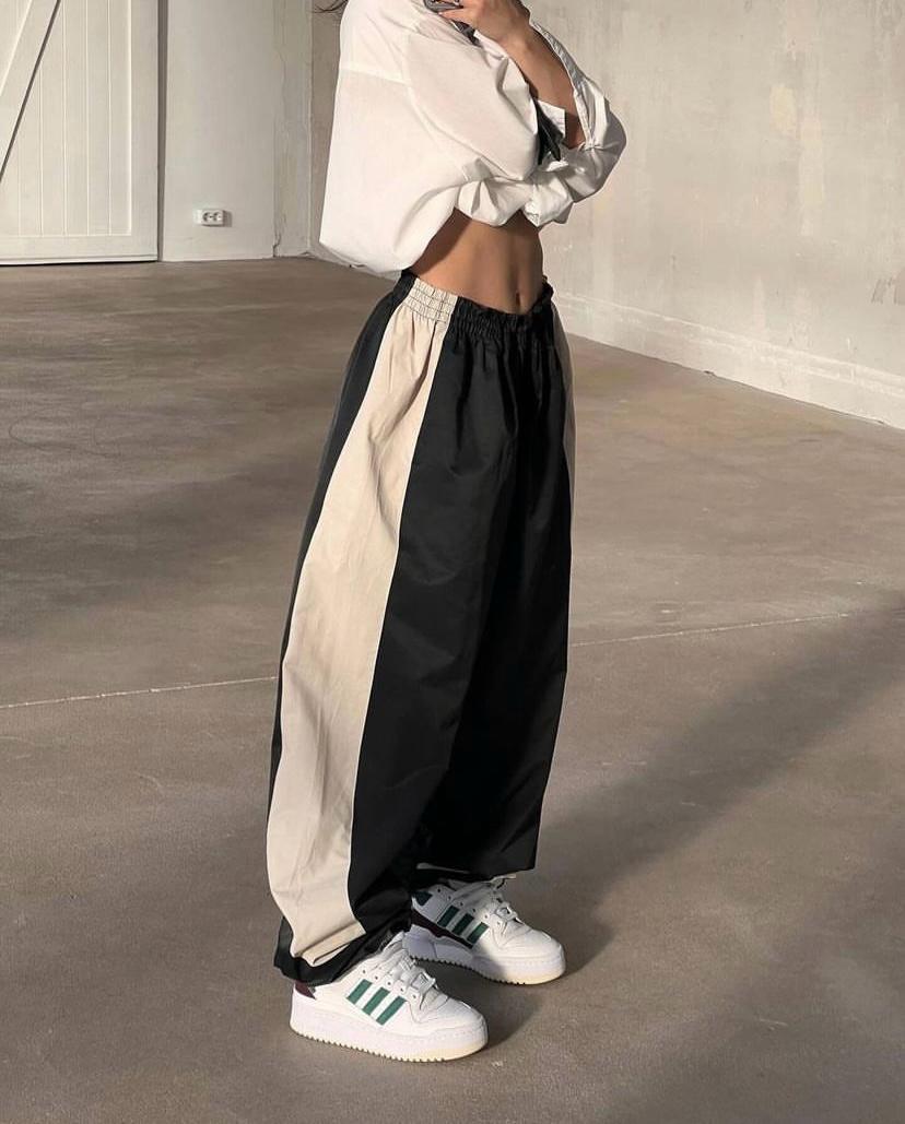 Streetwear Siyah Çizgili Eşofman Altı