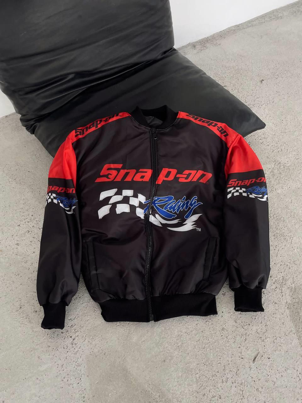 Streetwear Unisex İçi Astarlı Racing Yarışçı Kırmızı Bomber Ceket
