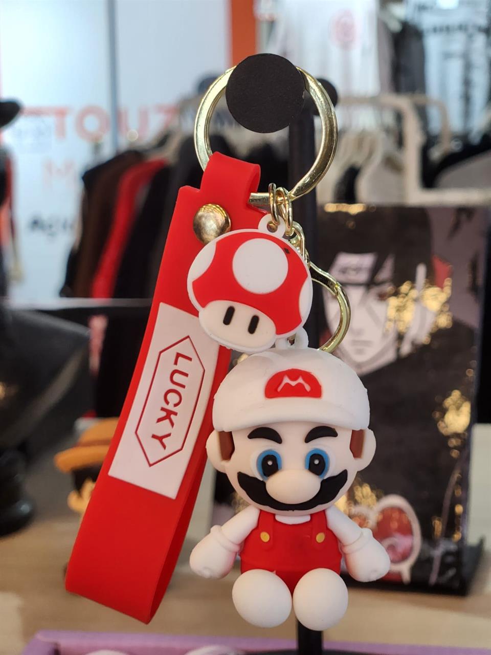 Super Mario Figürlü Silikon Anahtarlık