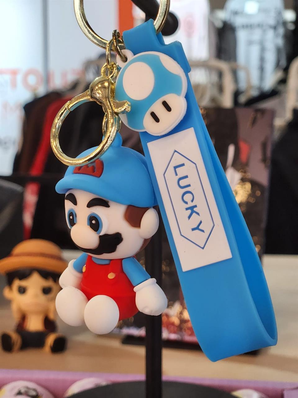 Super Mario Figürlü Silikon Anahtarlık