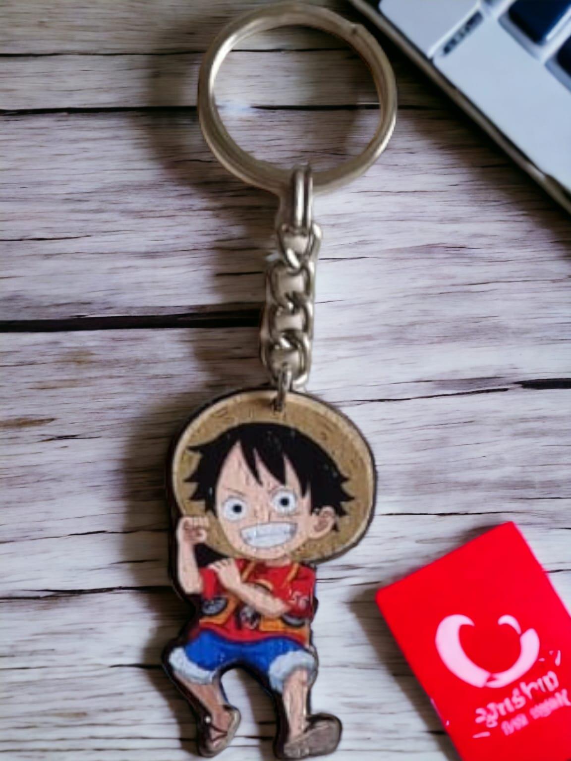 Tahta Anime ve Sevimli Kahraman Figürlü Anahtarlık