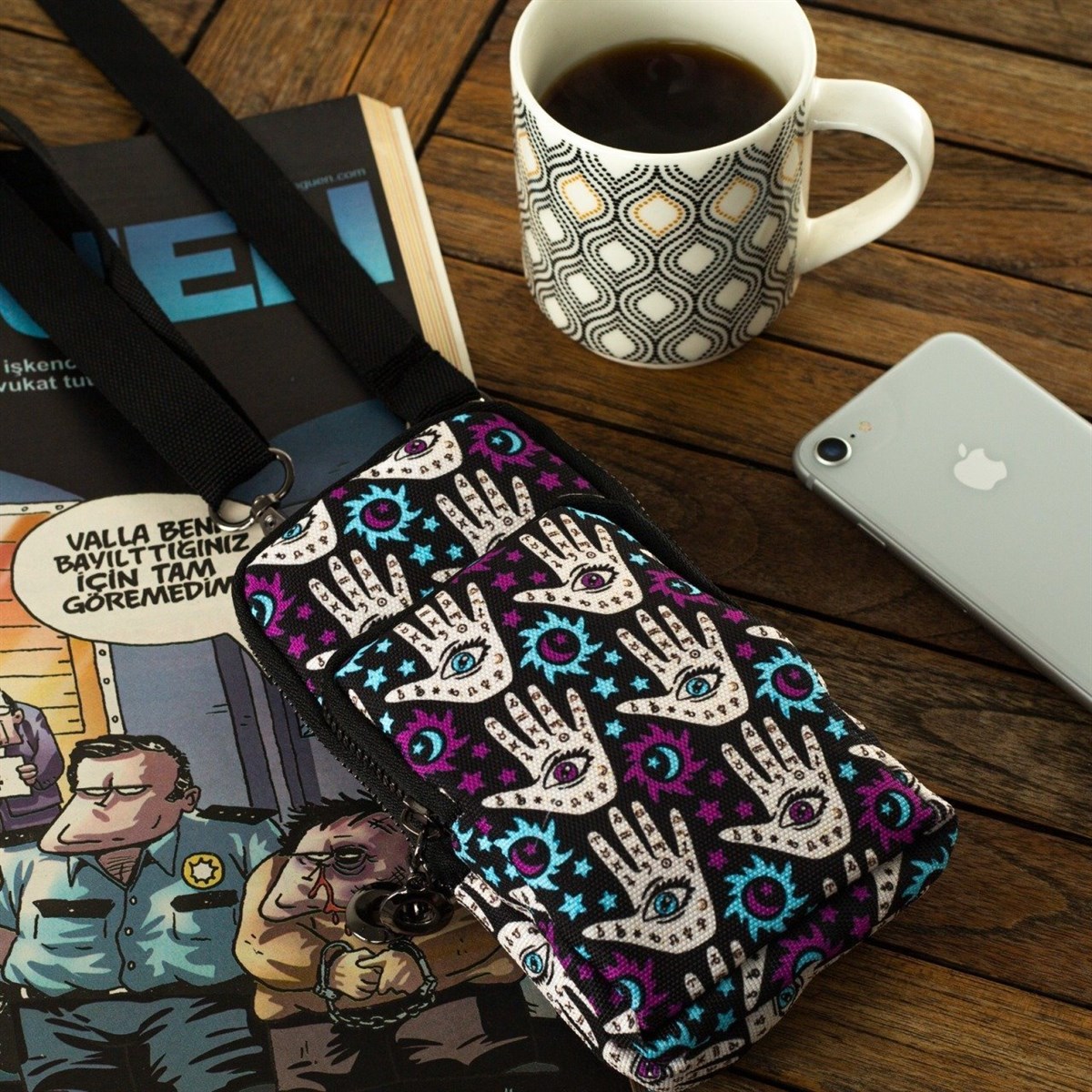 Tarot Pattern Telefon Çantası