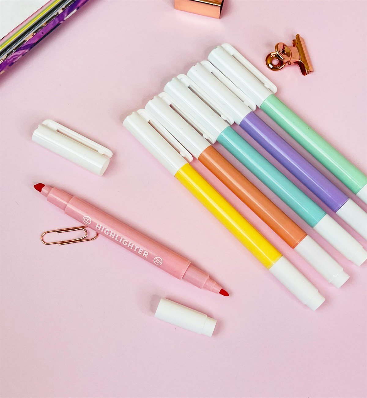 Touz 6'lı Pastel Renk Fosforlu Kalem