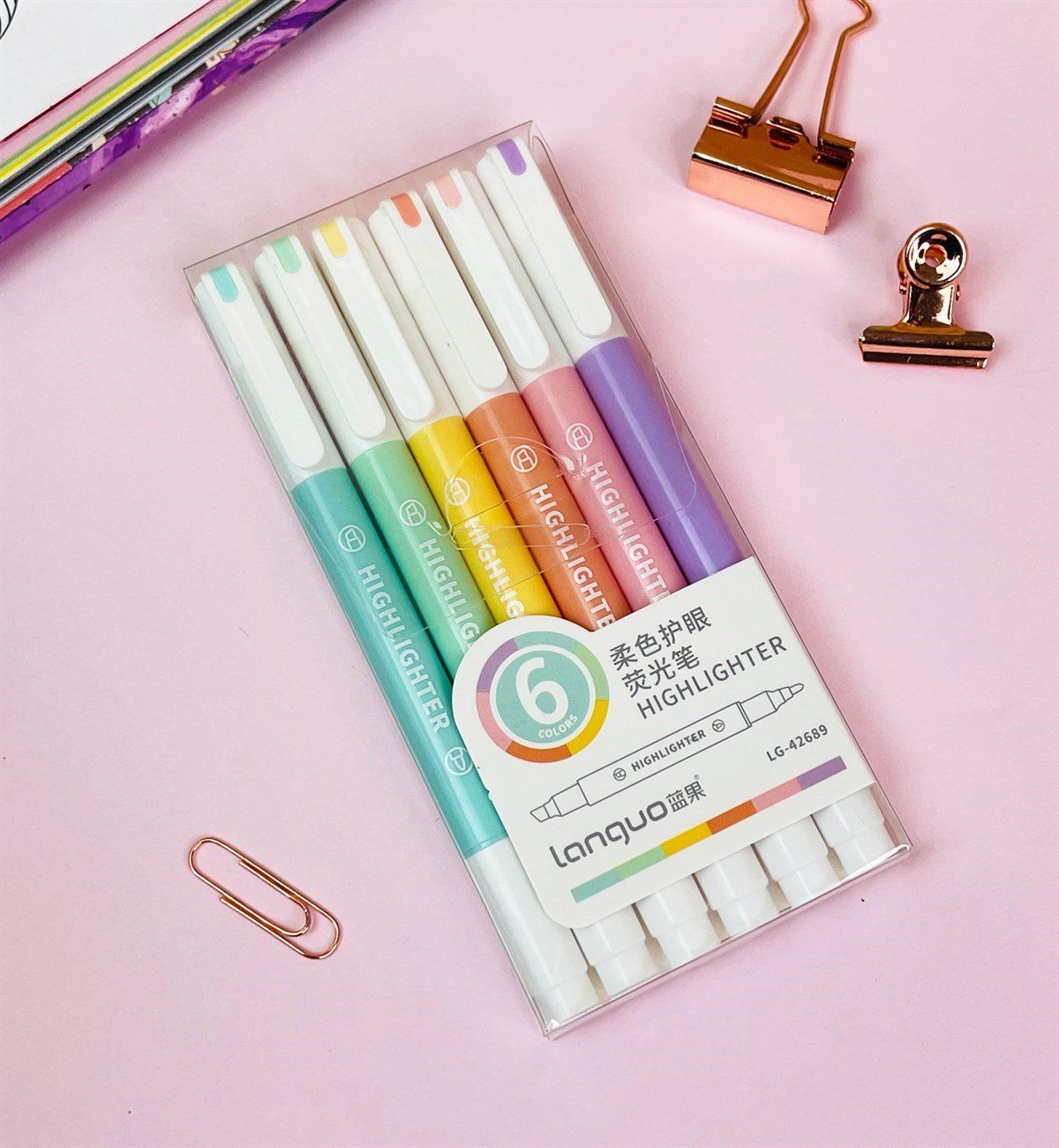 Touz 6'lı Pastel Renk Fosforlu Kalem
