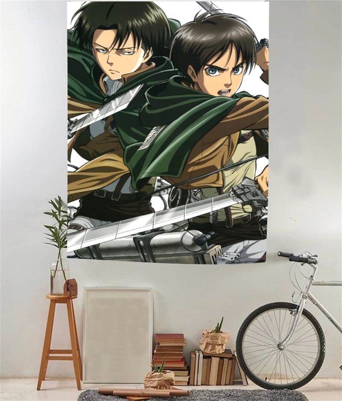 Touz 70 x 100 Cm Attack On Titan Shingeki No Kyojin Duvar Halısı
