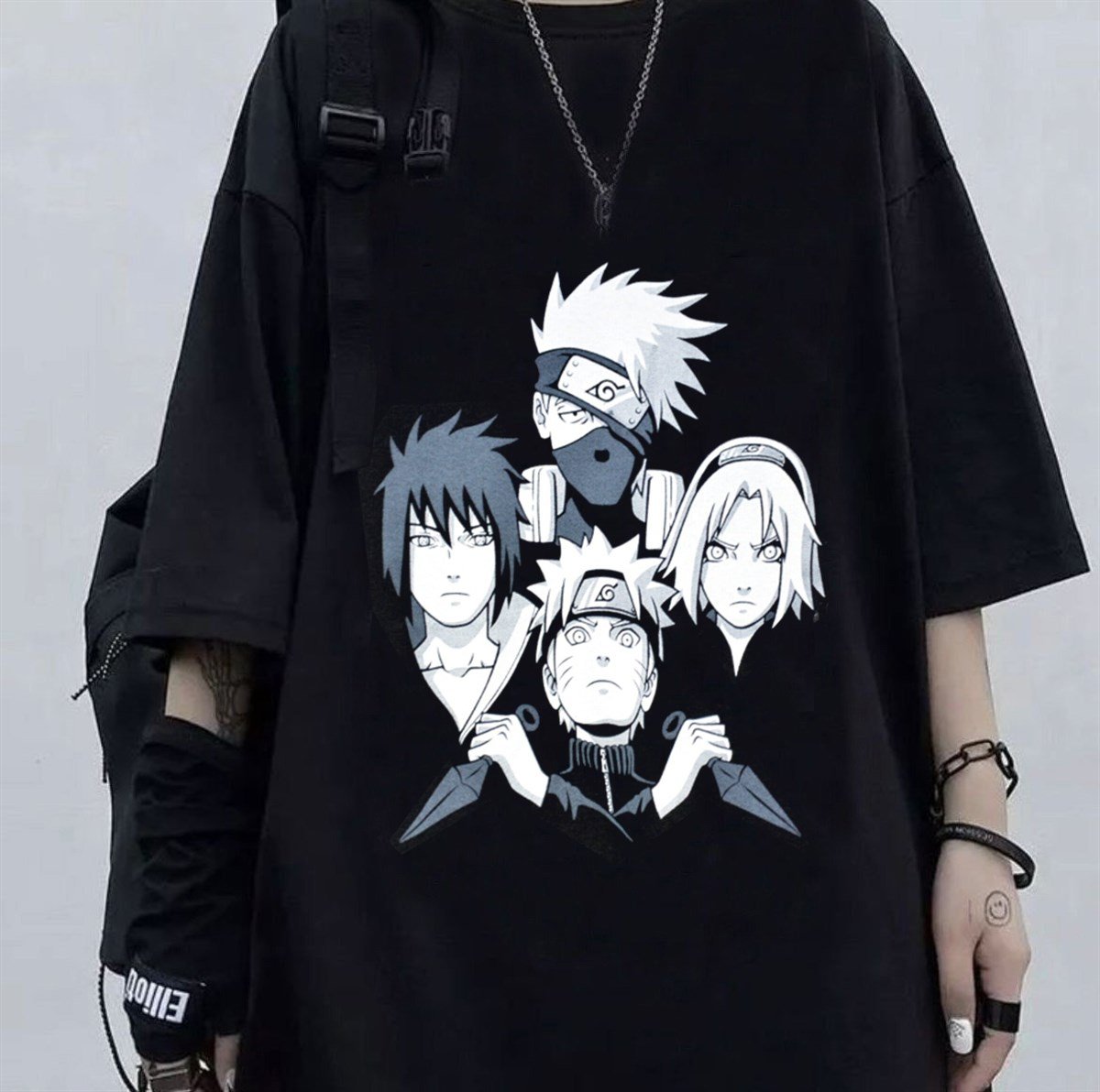 Touz Anime Naruto Baskılı Unisex T-shirt