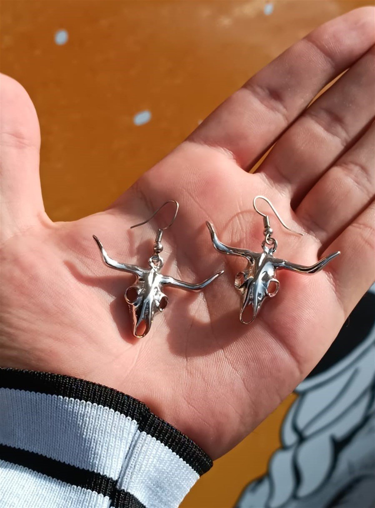 Touz Gothic Bull Çift Küpe