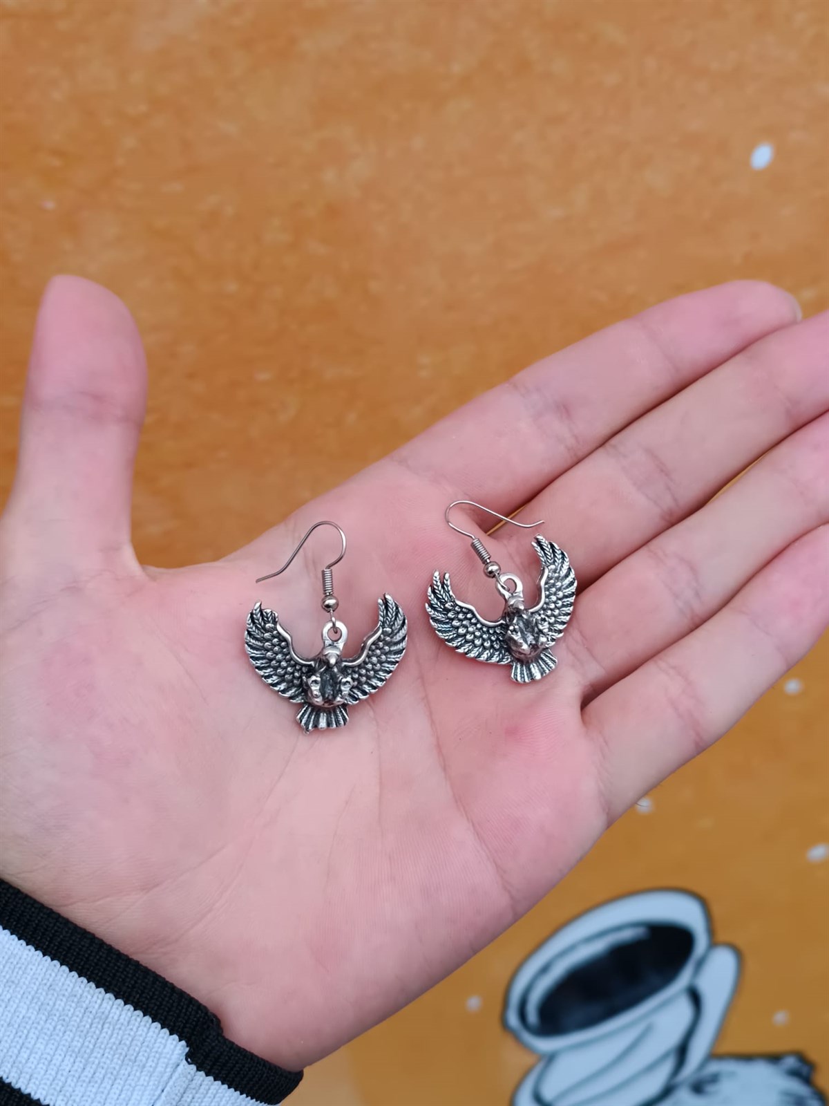 Touz Gothic Eagle Çift Küpe