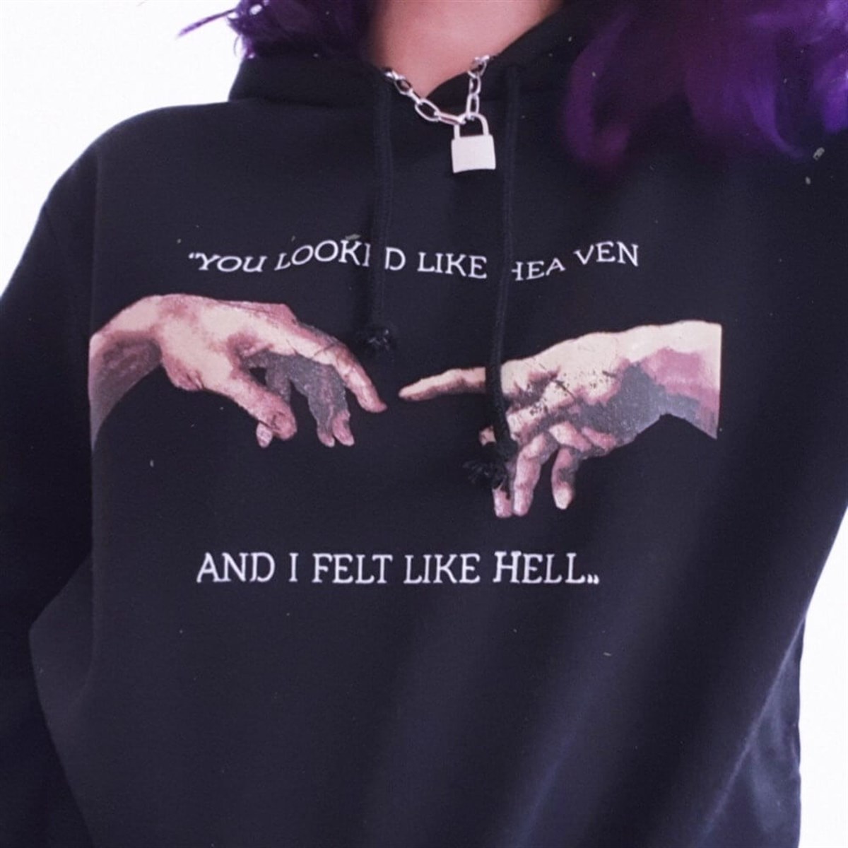 Touz Hand Loading Siyah Unisex Sweatshirt