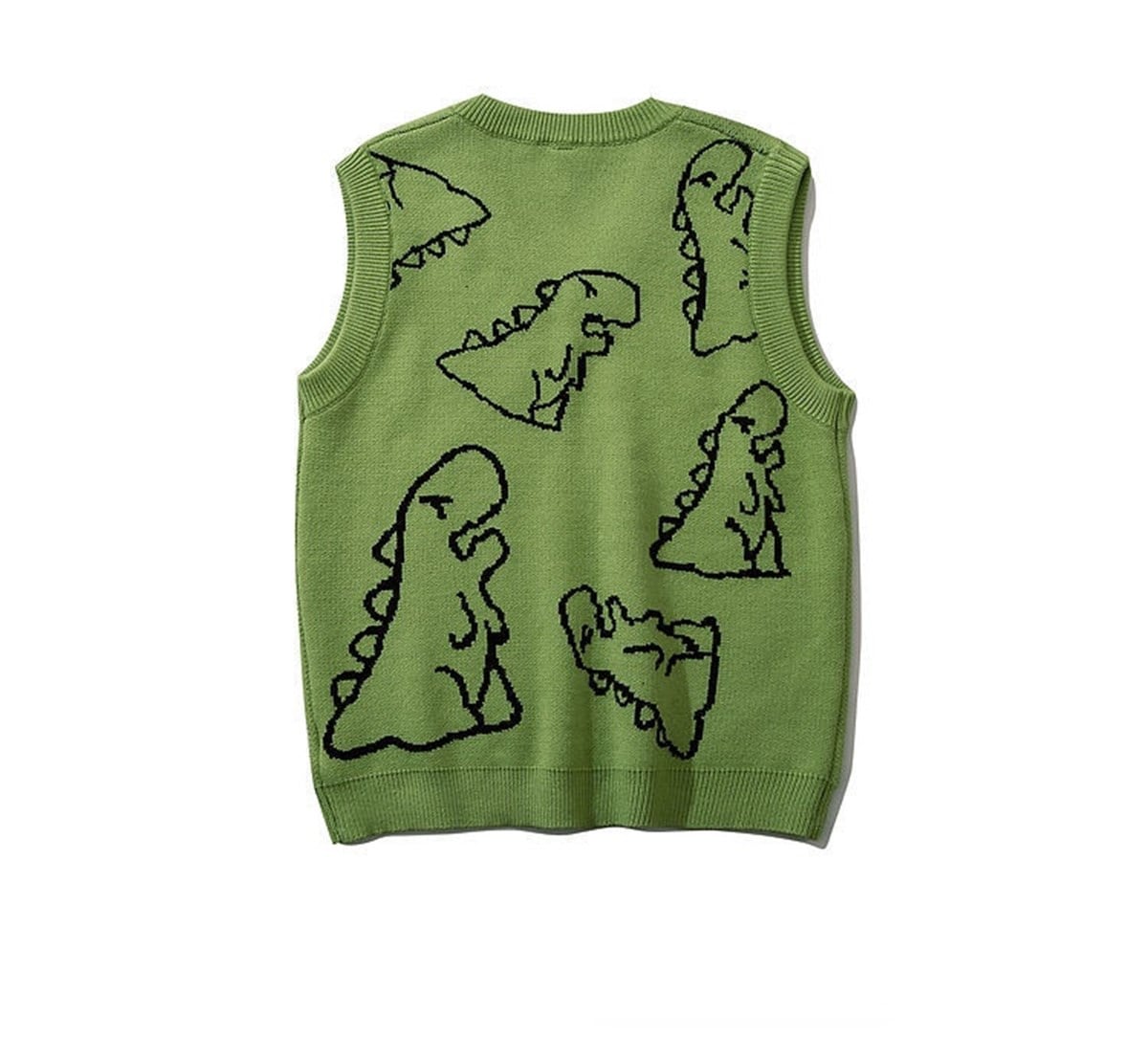 Touz  Kawaii Harajuku Yeşil Dinazor Unisex Süveter