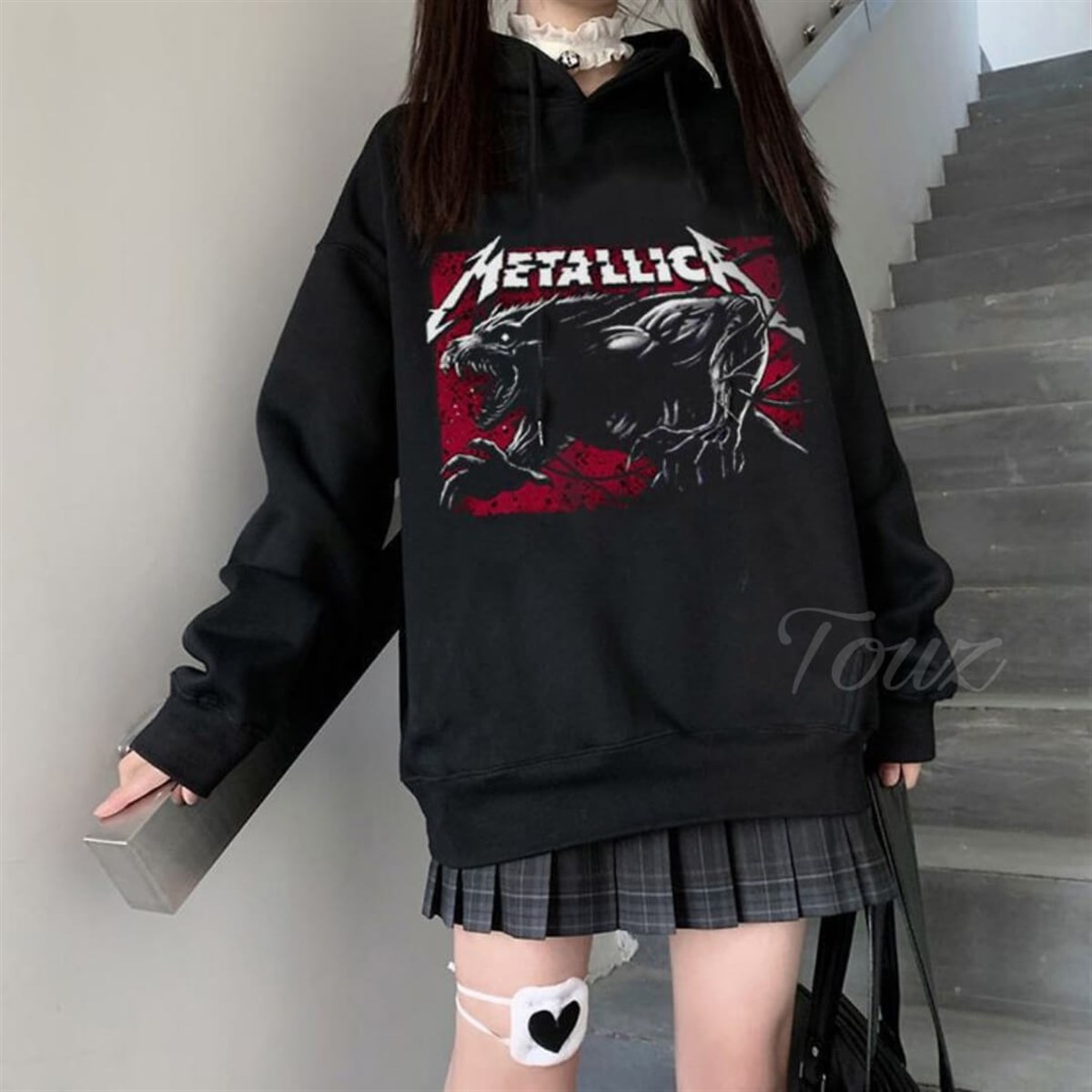 Touz Metallica Kapşonlu Sweetshirt