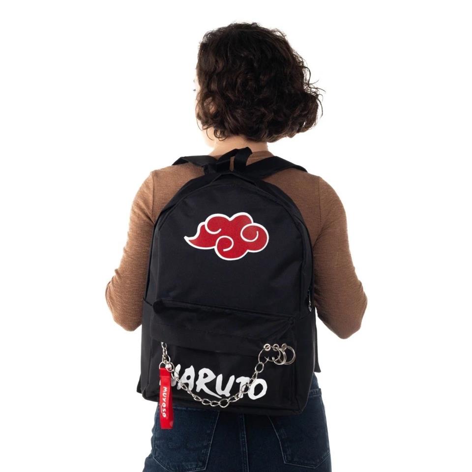 Touz Naruto Bulut Baskılı Laptop Sırt Çantası Piersingli