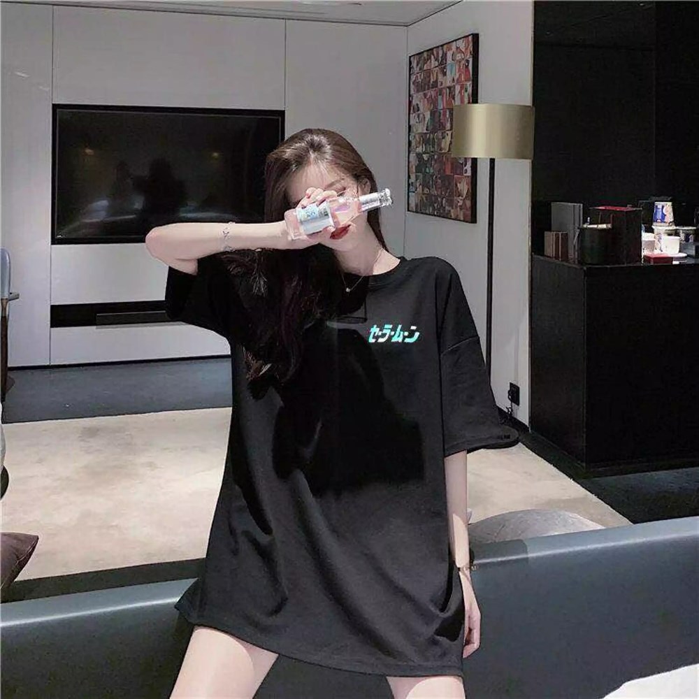 Touz Sailor Moon ( Ay Savaşçısı ) Reflektör   Baskı Unisex T-shirt