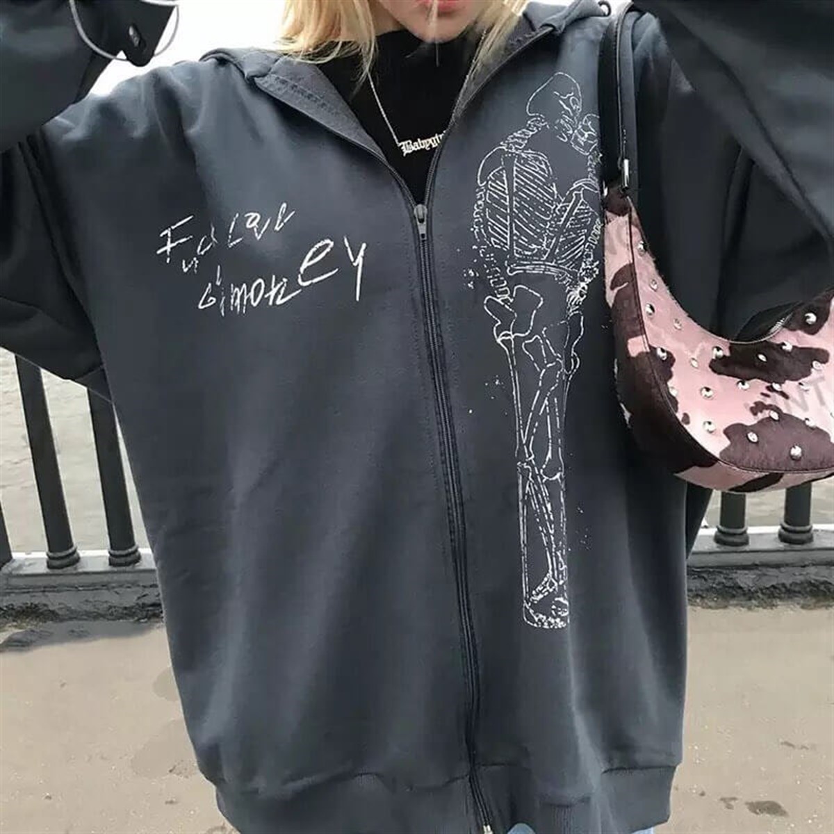 TouzGothic Angel Skeleton (Unisex) Kapşonlu