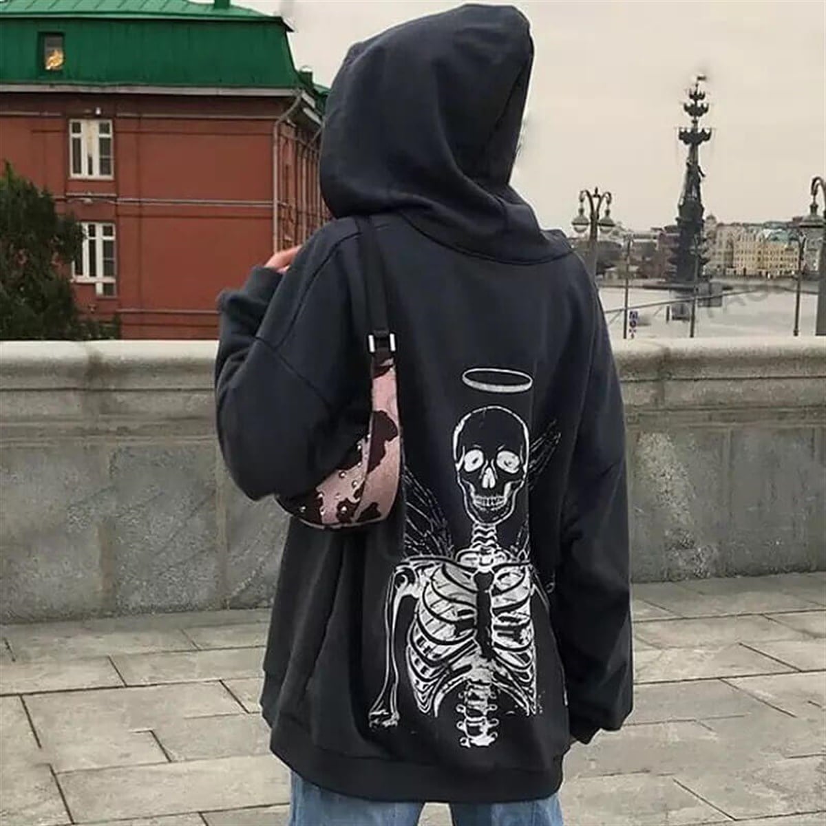 TouzGothic Angel Skeleton (Unisex) Kapşonlu