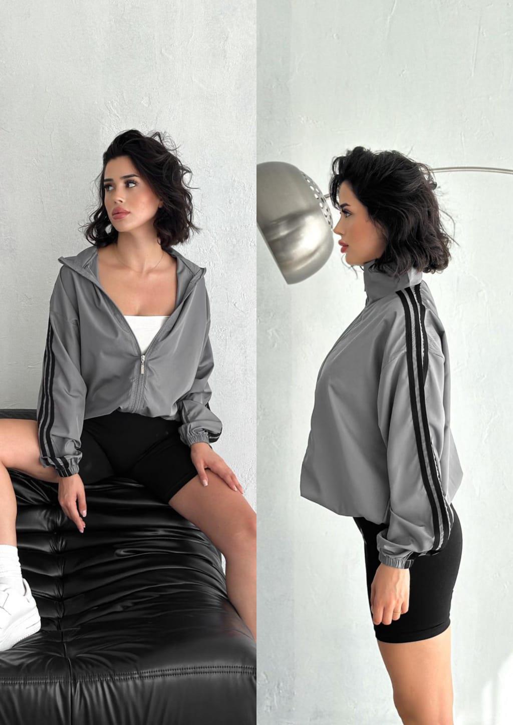 Trend Three Stripes Detay Unisex Streetwear Paraşüt Vintage Ceket