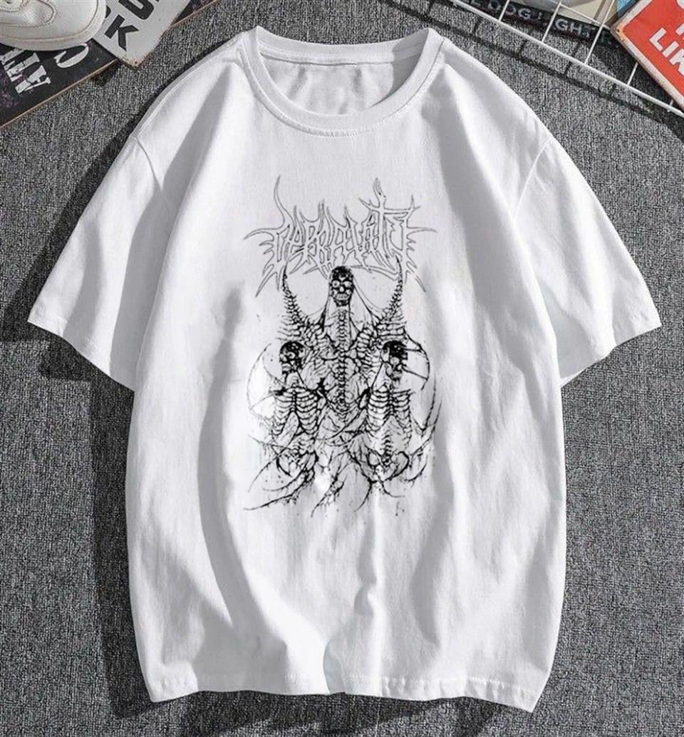 Triple Skeleton Beyaz Unisex Oversize T-shirt