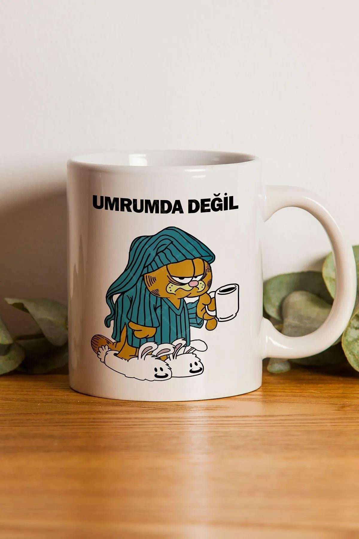 Umrumda Değil Yazılı Baskılı Kupa Bardak Baskılı Kupa Bardak