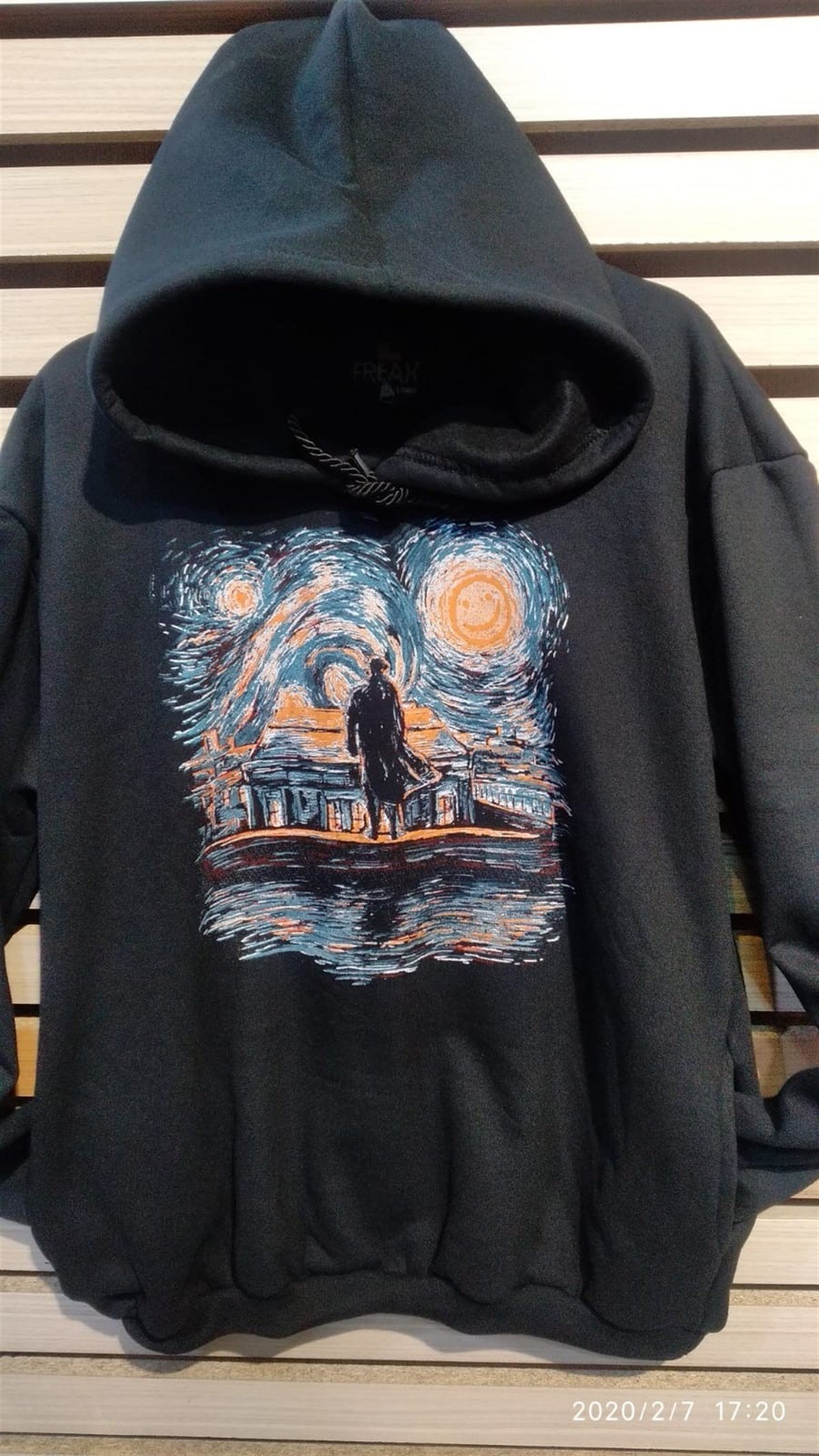 Unisex Siyah Sherlock Holmes Yıldızlı Gece Hoodie