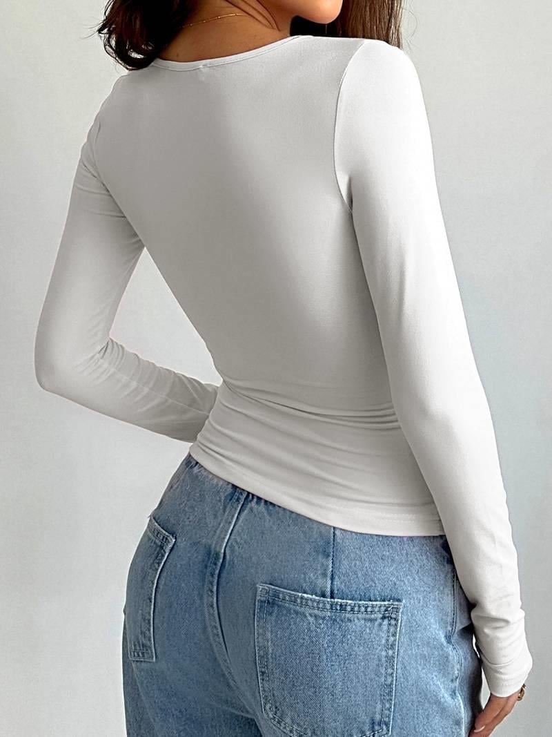 Uzun Kol Spider Baskılı Bluz Body
