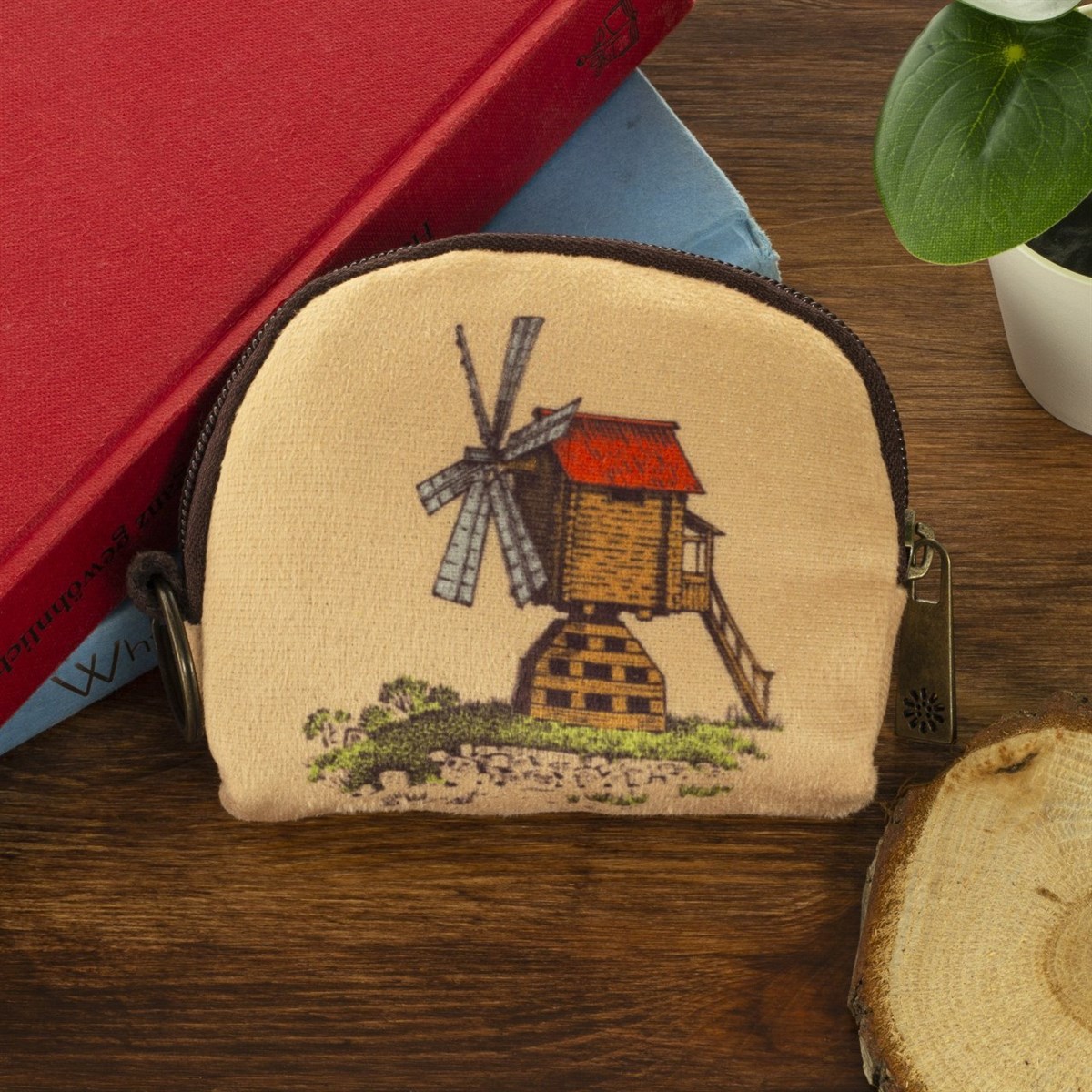 Windmill Pattern Bozuk Para Cüzdanı
