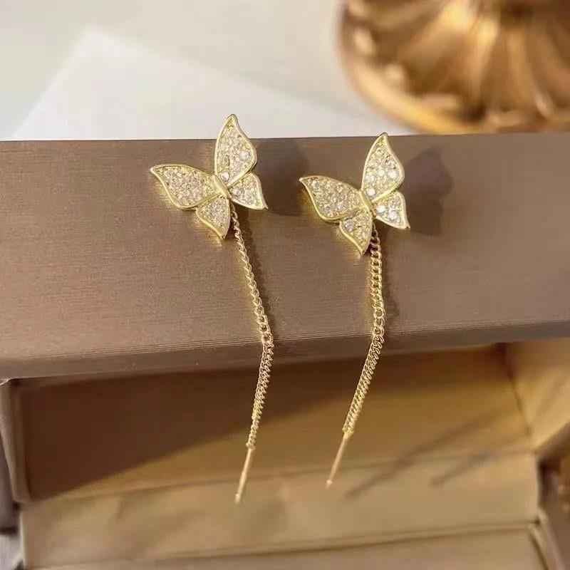 Y2k Butterfly Çift Küpe