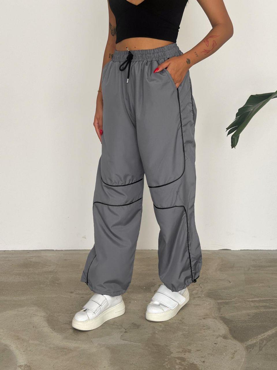 Y2K Detail Unisex Baggy Paraşüt Kumaş Eşofman Altı
