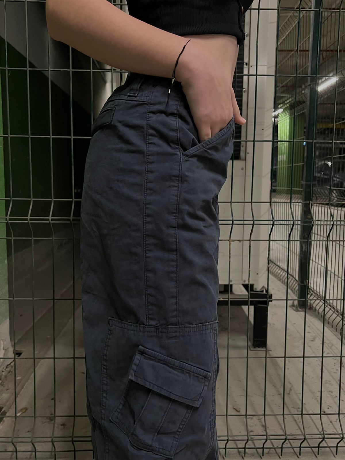 Y2K FÜME KARGO PANTOLON