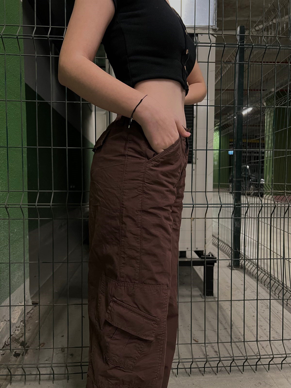 Y2K KAHVERENGİ KARGO PANTOLON