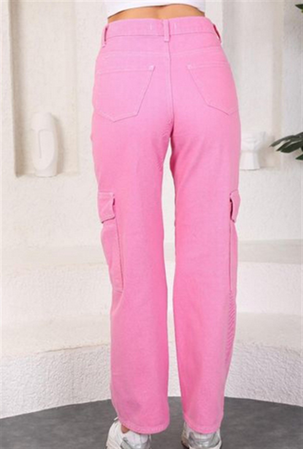 Y2K PEMBE KARGO PANTOLON