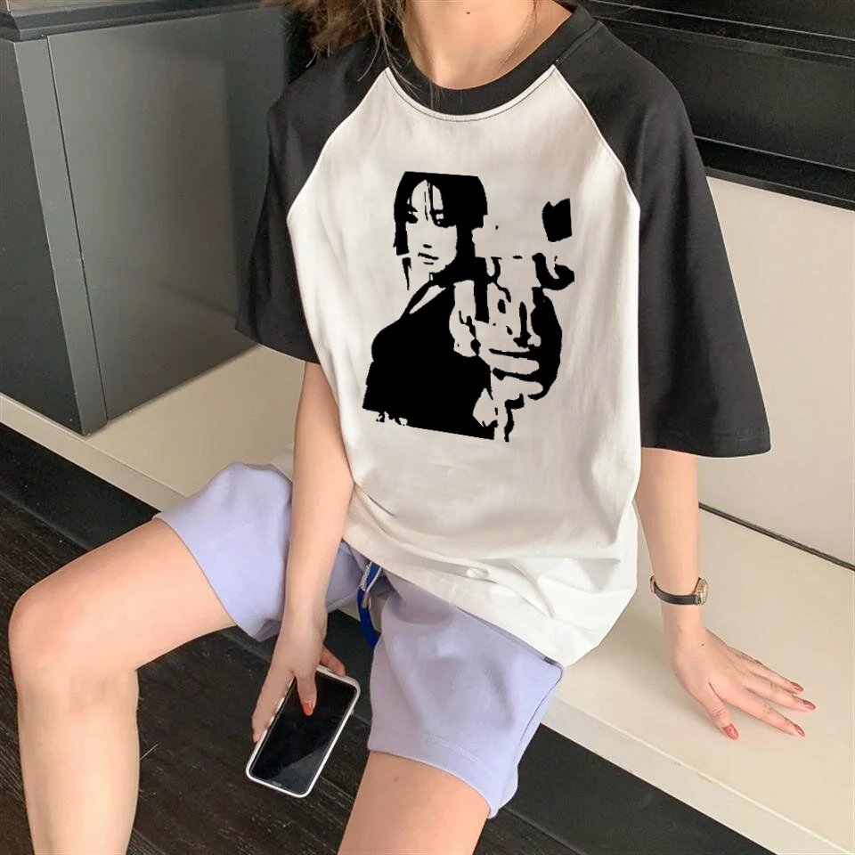 Y2k Shooting Girl Reglan Kol Beyaz Unisex Oversize T-shirt