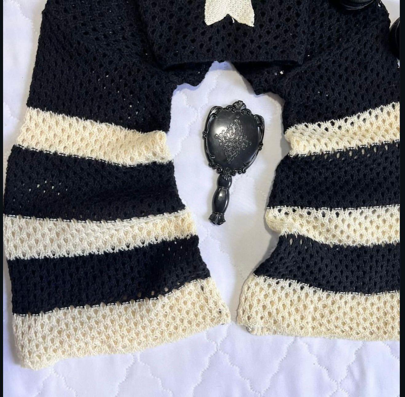 Y2K Streetwear Yıldızlı Detaylı Triko Bolero