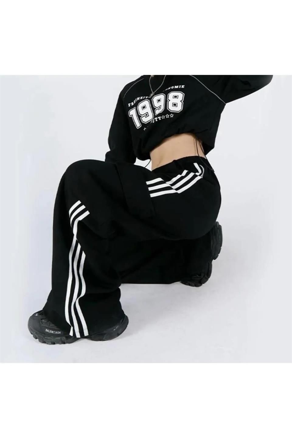 Y2K Three Stripe Detail Cargo Pocket (Unisex) Tracksuit Eşofman Altı