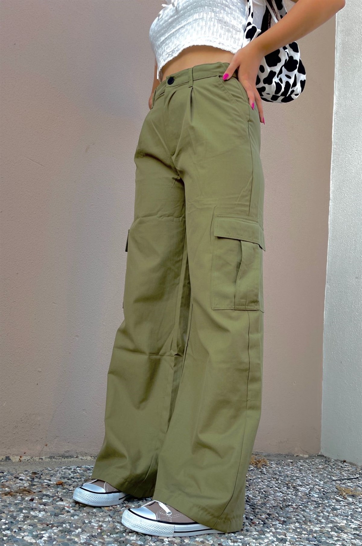 Y2K YEŞİL KARGO PANTOLON